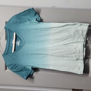 Sonoma Teal Turquoise Ombre V-neck shirt petite xs